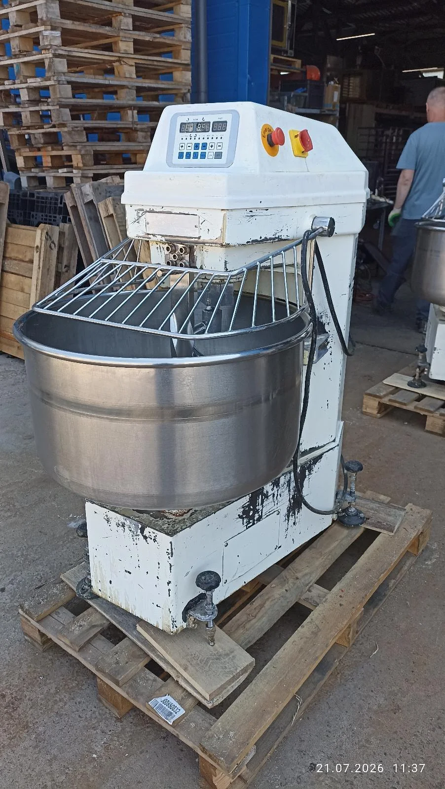 Тестомес Sinmag SM-80T, 2 скорости, дежа на 140 л.